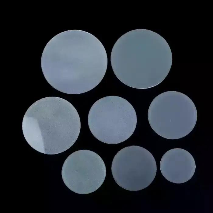 Abat-jour rond plat semi-transparent en verre mat, 5 pièces, pour lampe LED, lampe de poche