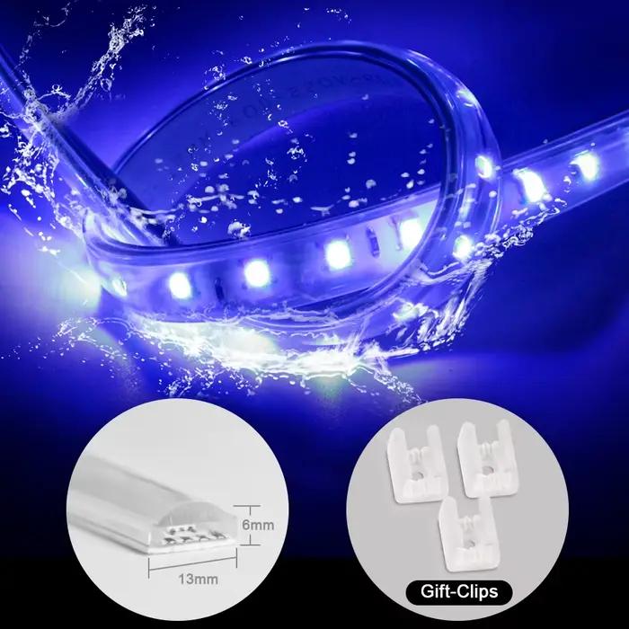 Bande lumineuse LED RGB dimmable 220V, étanche, 10M 30M 50M, ruban LED flexible RGB 5050, éclairage LED extérieur 1500W, prise EU