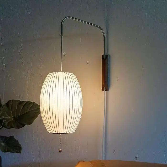 Nelson bulle applique E27 japonais soie