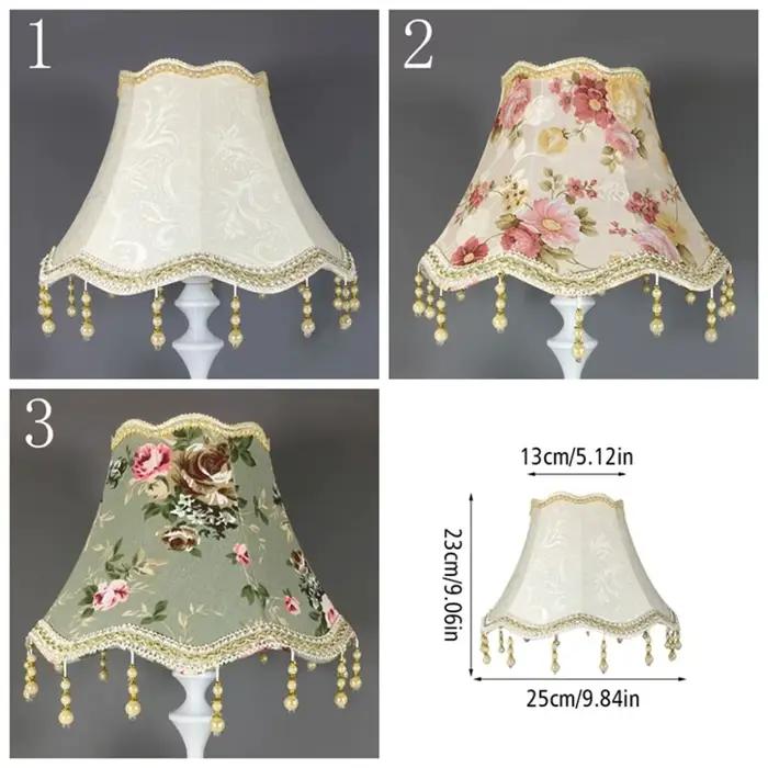 Abat-jour de lampe de table E27 25CM, style européen, rétro, de luxe, pour décoration de chambre, lampe sur pied et lampe murale, et comme cache-poussière pour lampe murale