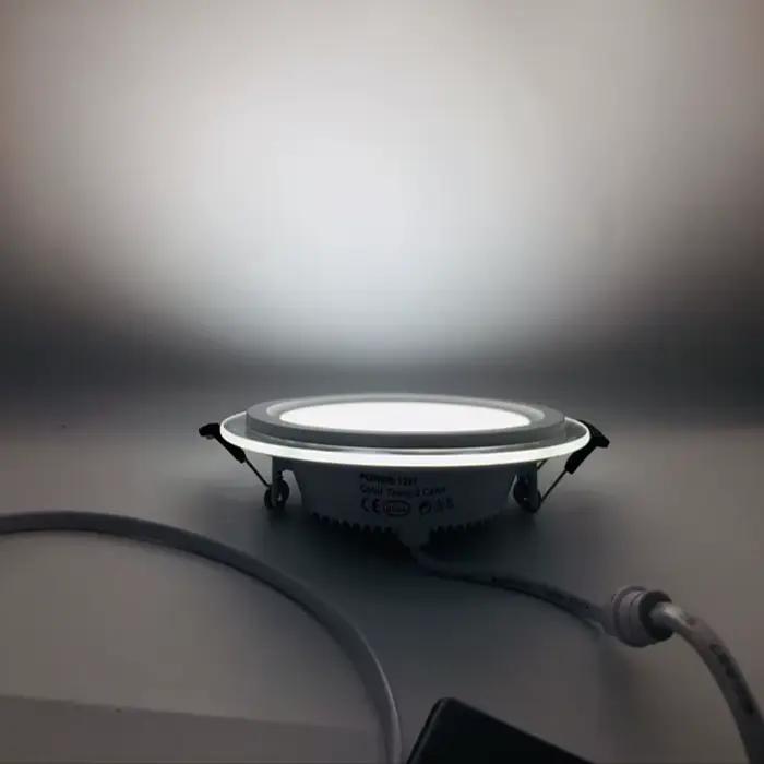 Spot Lumineux Encastrable Rond en Verre LED Blanc Chauffe Naturel Froid Installé Facilement Maison Bureau Hôtel Occasions Spéciales