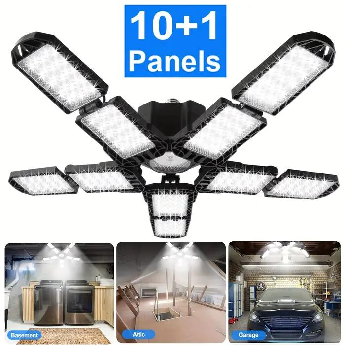 Lumière de Garage LED déformable avec 3/5/10 panneaux réglables LEDE26/E27 plafonnier éclairage industriel pour le stockage d'atelier