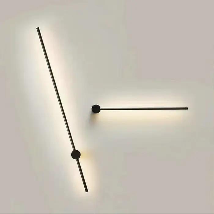 Simple Moderne LED Lampes Murales Noir Blanc Salon Salle D'étude Chambre Chevet Couloir Couloir Salon Hall Lampes Éclairage Intérieur