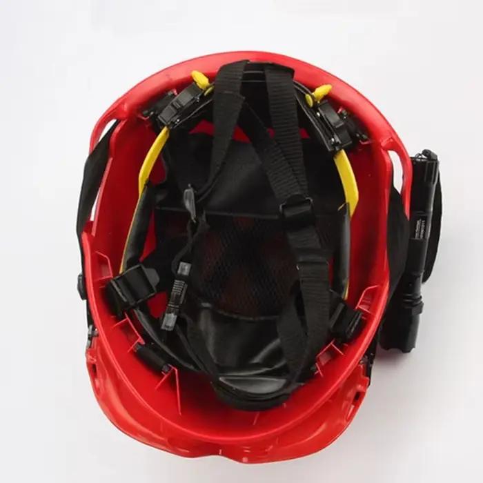 Casque de sauvetage de sécurité lunettes de protection pour pompier casques de sécurité casque de protection contre l'incendie sur le lieu de travail avec lampe frontale et lunettes