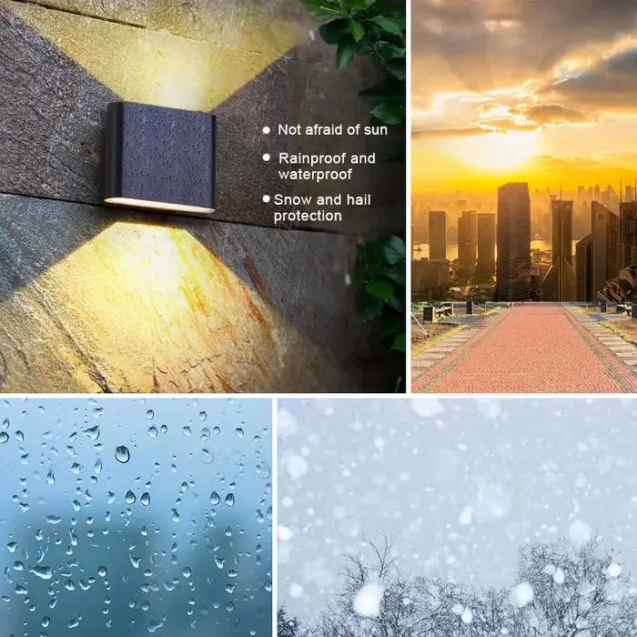 Lampe murale extérieure étanche LED moderne pour chambre balcon véranda jardin décoration murale avec option de couleur modifiable