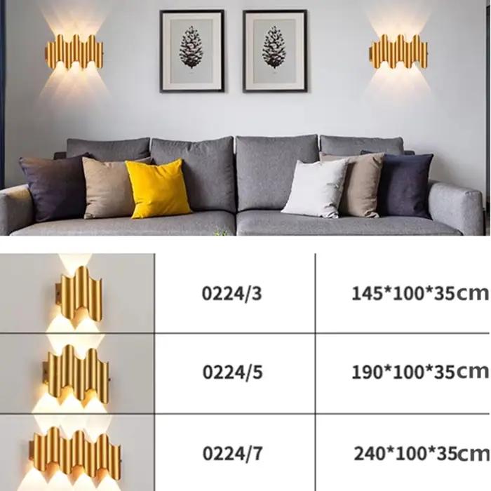 Applique murale LED en aluminium IP65 étanche pour éclairage intérieur et extérieur style moderne chambre salon escalier jardins balcons