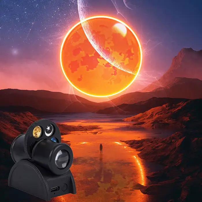 Lampe LED USB remplaçable pour projecteur de lune, Constellation de la terre, chambre à coucher, atmosphère romantique, applique murale, veilleuse planète