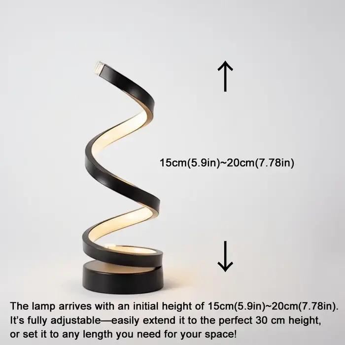 Lampe de table LED en spirale à intensité variable