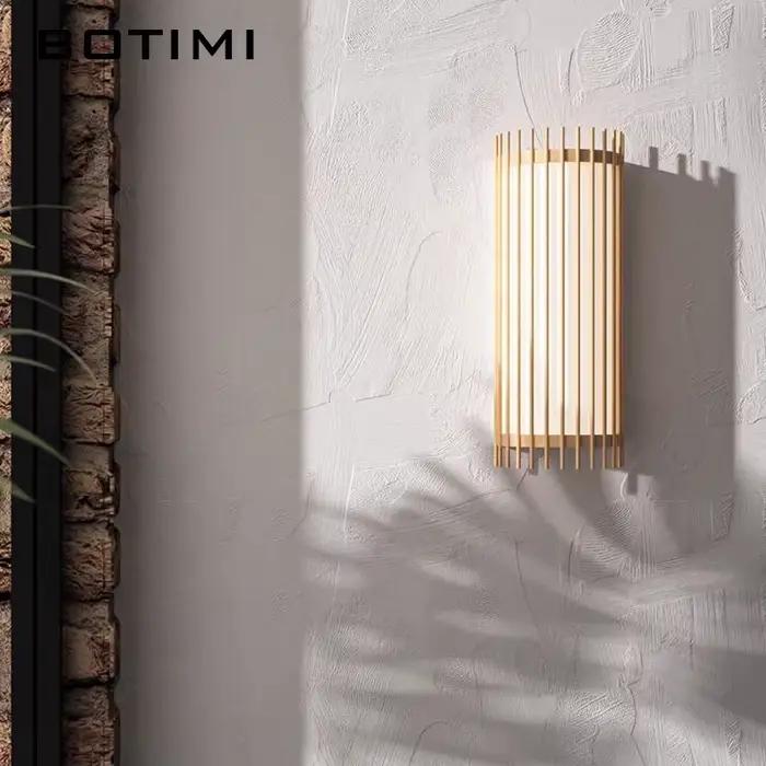 BOTIMI 2025 nouveauté applique en bois moderne en bois massif Luminaires de chevet nordique hôtel concepteur maison applique murale décorative
