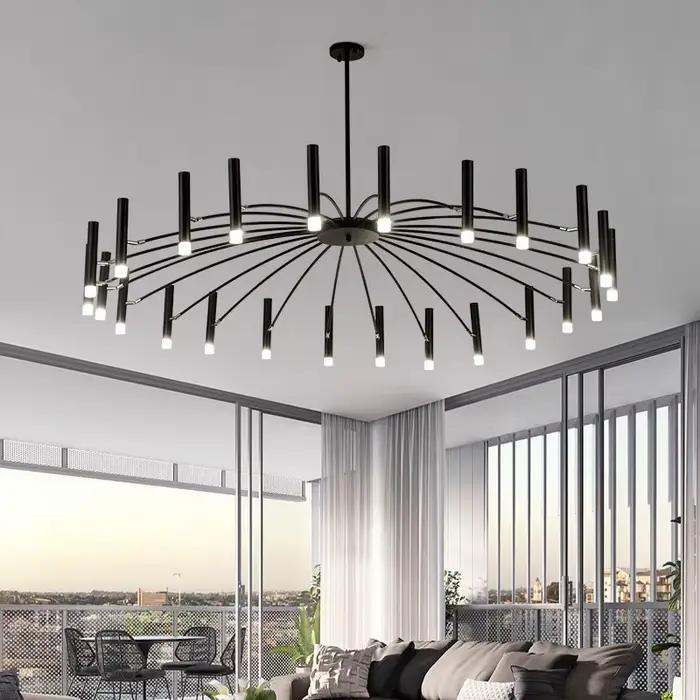 Grand lustre vintage industriel pour loft