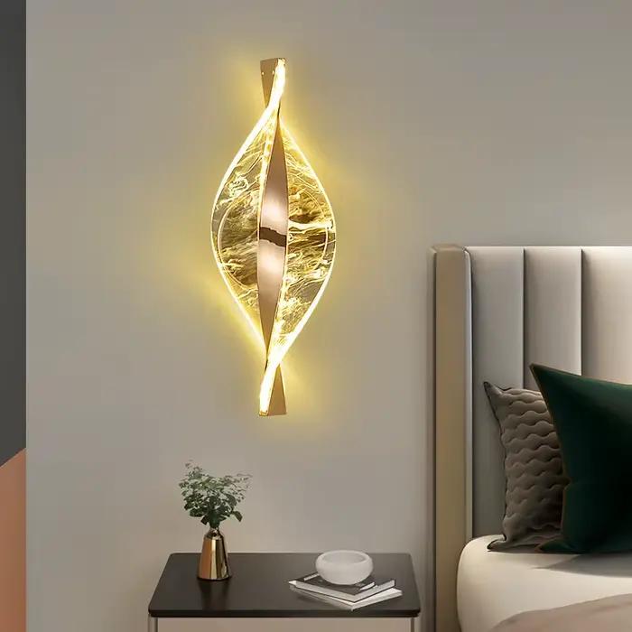 LED moderne or acrylique applique Lustre couloir chambre salon lampes