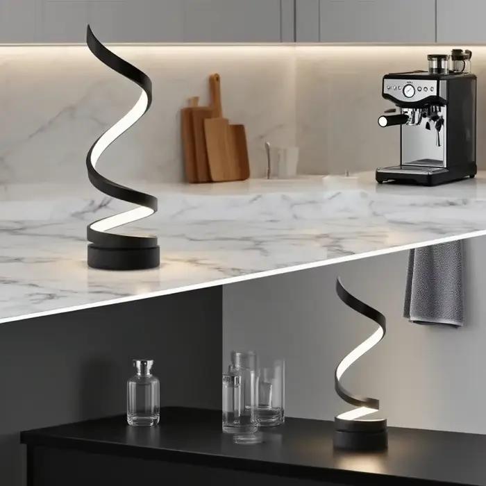 Lampe de table LED en spirale à intensité variable
