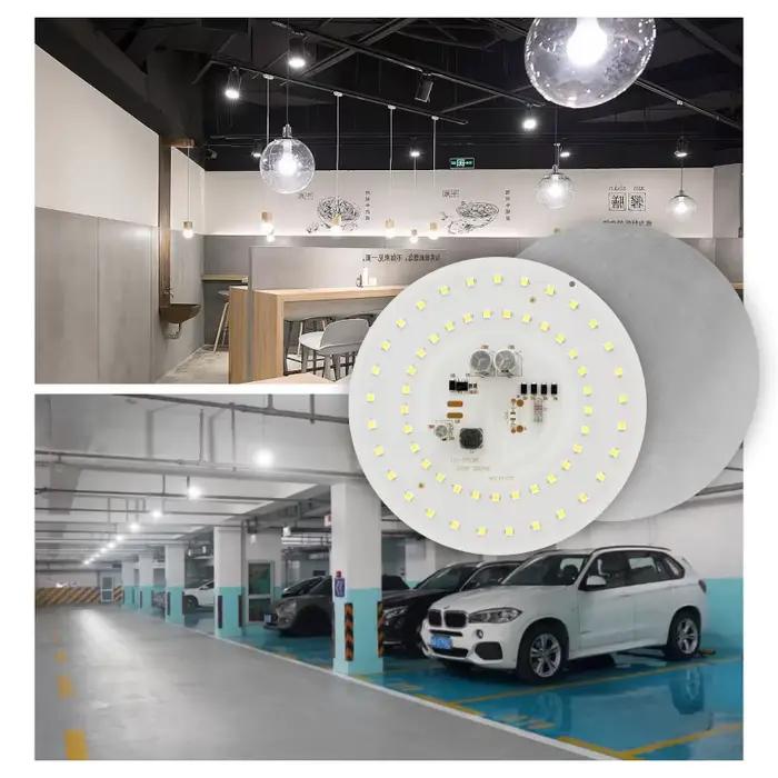 Puce LED pour ampoule de 55W, 45W, 38W, 28W, 18W, 14W, 10W, 5W, 2835SMD, DOB, perles lumineuses rondes, AC 220V, pas de puce Fleccef, lampe d'éclairage