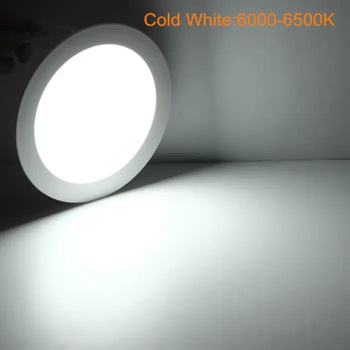 Plafonnier LED Rond SMD 2835 avec Alimentation, Lumière Blanche Froide/Naturelle/Chaude, Intensité Réglable, 4/6/9/12/15/25W