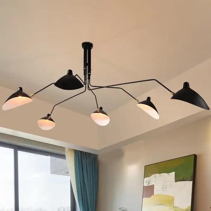 Lustre suspendu design nordique en forme d'araignée pour salon, chambre à coucher, salle à manger, éclairage intérieur, lampe suspendue, décoration de la maison, lustre LED
