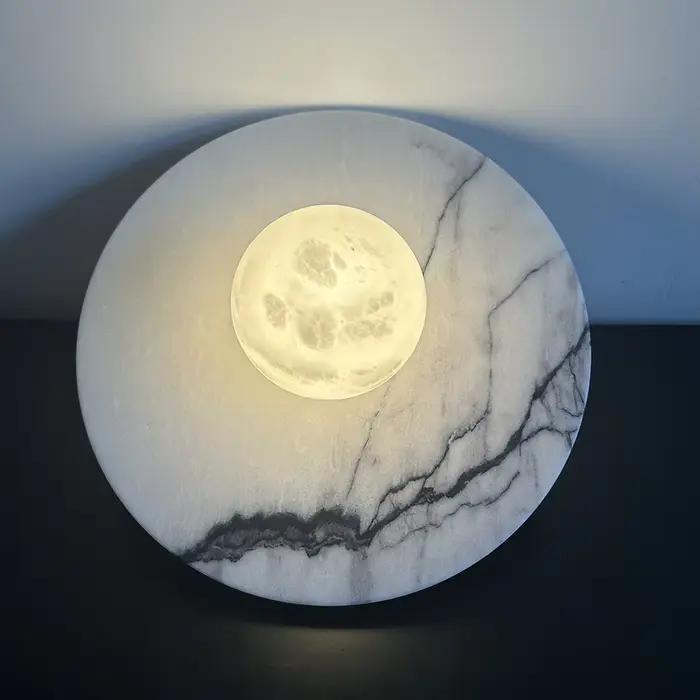 Applique murale en marbre moderne blanche à intensité variable pour éclairage quotidien dans la maison occasions spéciales