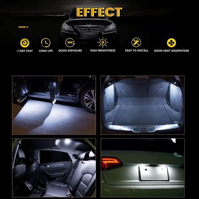 Ampoules LED T10 W5W 12V 3030-2SMD 7000K, 10 pièces, éclairage blanc pour l'intérieur de la voiture, pour le coffre de lecture breton