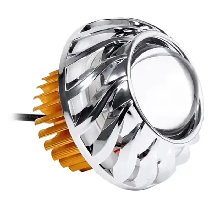 Phare de moto, lentille de projecteur LED, Spot œil du diable unique, ampoules de phares de moto ﻿ Accessoires moto