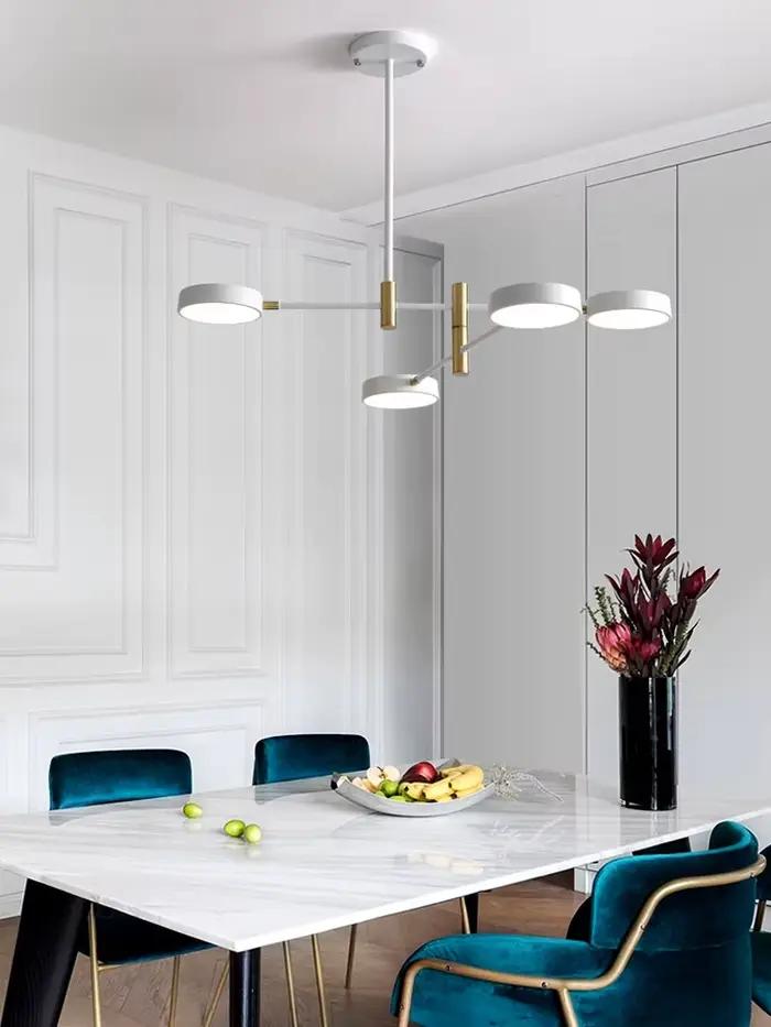 Moderne minimaliste personnalité créative chambre LED lustre nordique postmoderne maison restaurant design salon éclairage