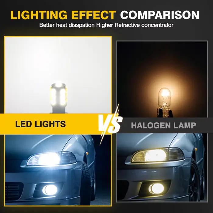 Ampoule LED T10 W5W 194 168, feu de signalisation LED Canbus 6000K, feux de recul latéraux pour voiture, 2835 30SMD Blanc, sans erreur, 12V