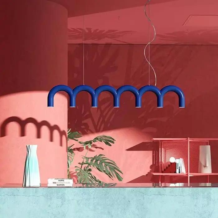 Lustre LED de haut niveau Art moderne lumières chambre cuisine concepteur Bar longues lampes Restaurant salon décor à la maison éclairage