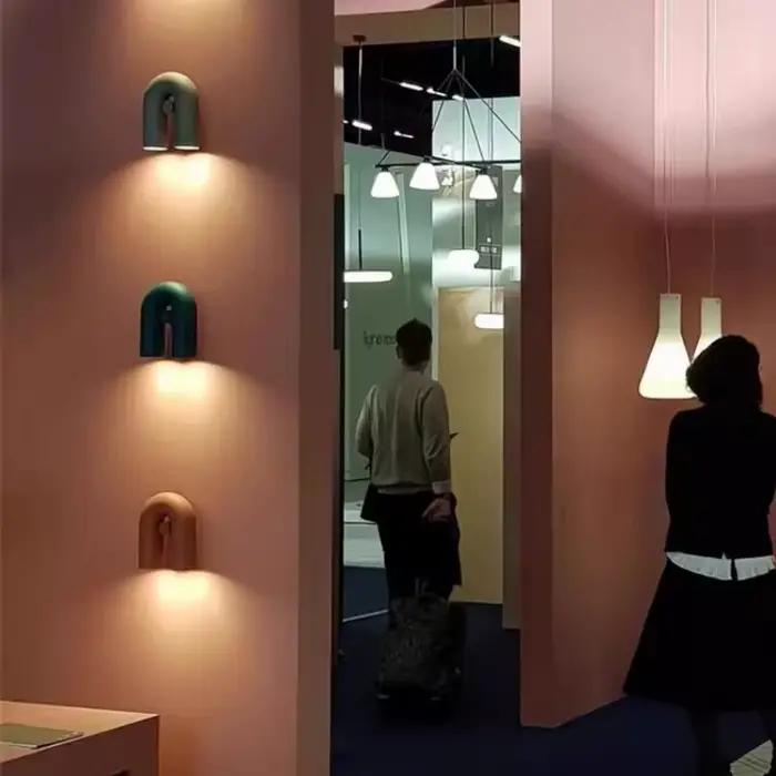 Applique murale LED en forme de U design moderne pour salon et couloir aluminium acrylique 3-5 mètres carrés