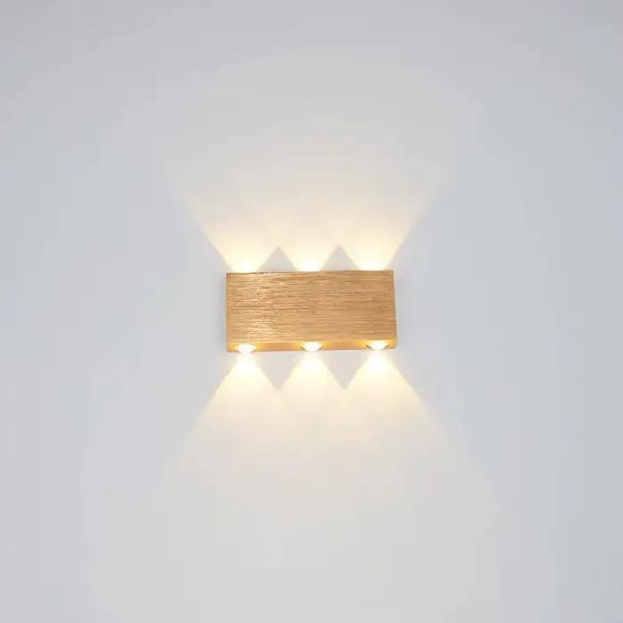 Applique murale d'intérieur LED minimaliste moderne-or et argent brossé pour chambre salon couloir salle d'étude décor