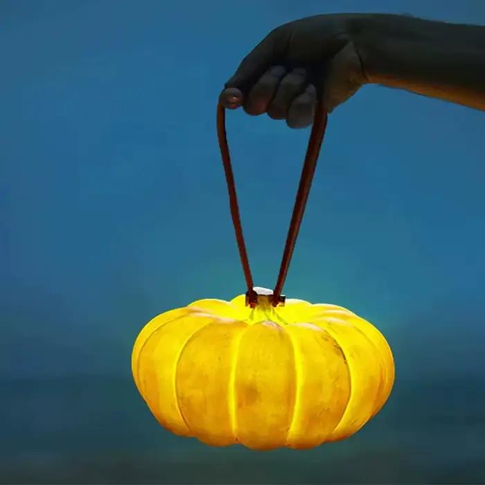 Lampe solaire portable d'extérieur en forme de citrouille pour jardin, terrasse, villa, paysage, étanche, ambiance lumineuse