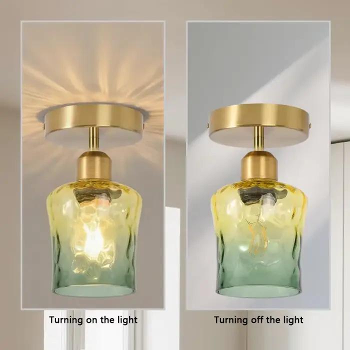 Plafonnier LED nordique E27 en verre décoration intérieure pour salon couloir allée luminaire élégant occasion spéciale