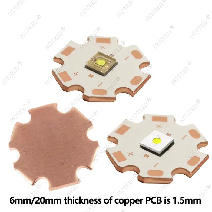Canon Laser à longue portée 20W, lumière forte 5050 XML, puce LED haute puissance, avion blanc froid, perle circulaire, lampe de Table de danse, lampe de poche