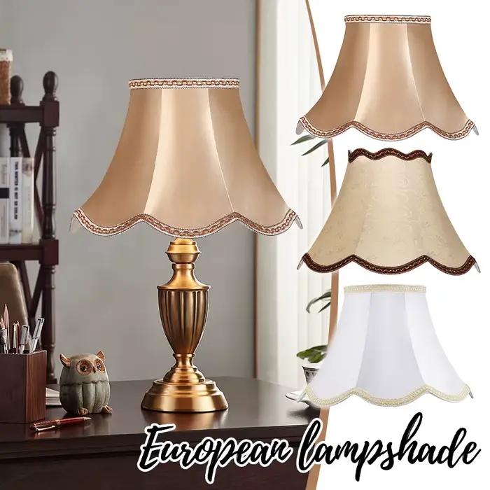 Abat-jour dentelle moderne en tissu pour lampe E27, luxe rétro, décoration intérieure, ambiances romantiques et chaleureuses, occasions spéciales, cadeaux pour femmes