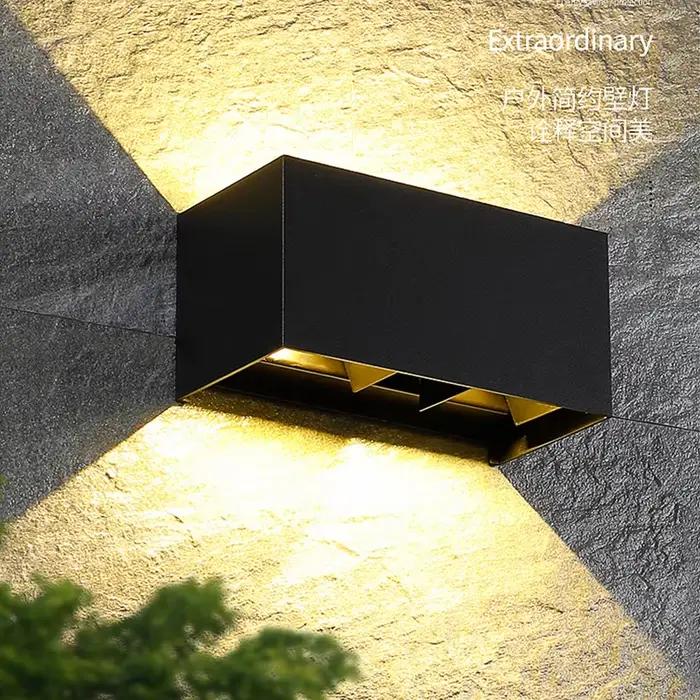 Applique murale LED extérieure à double tête réglable pour villa, balcon, allée, couloir, hôtel