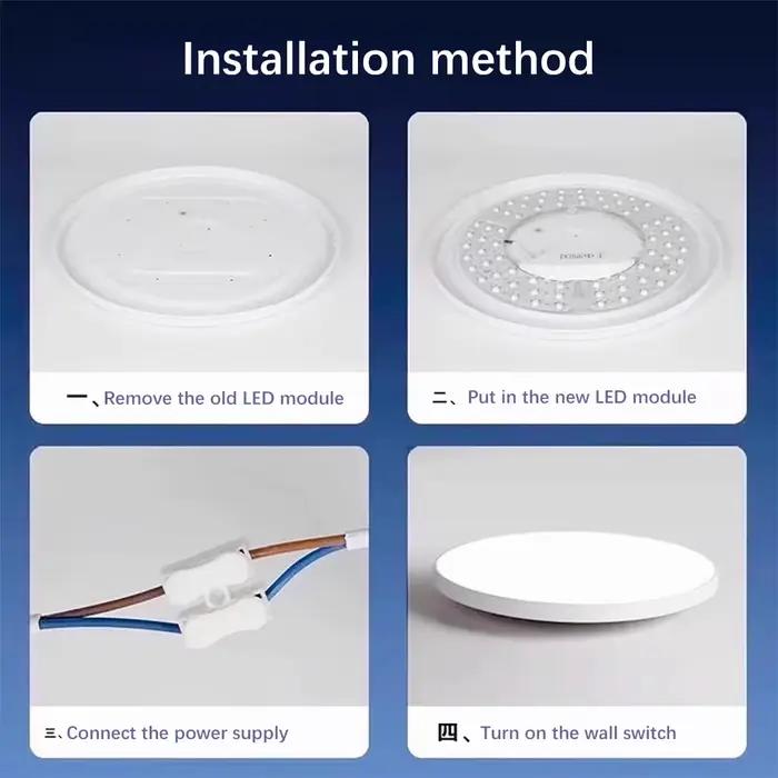 Les panneaux lumineux LED sont utilisés pour les plafonniers d'intérieur