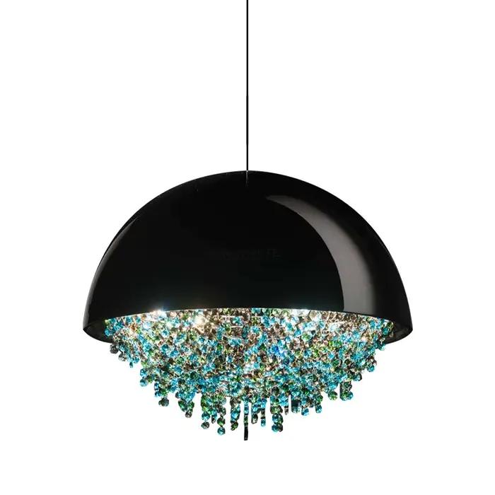 Plafonnier LED circulaire en cristal de luxe, ampoules G9, éclairage d'intérieur, luminaire décoratif de plafond, idéal pour un salon, une villa ou une salle à manger, design Milan
