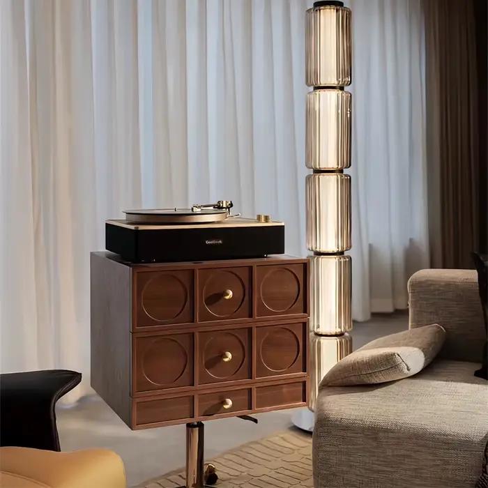 Lampe sur pied en verre design italien pour salon