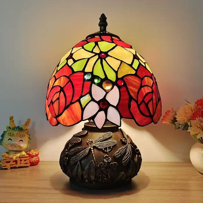 France lampe de Table 8 pouces vitrail