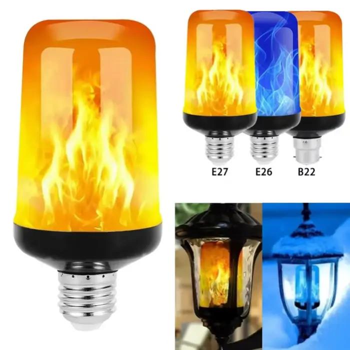 Flamme créative 6W E27 E26 B22 lumière LED torche feu lampe effet de flamme ampoule scintillante émulation ampoule 4 modèles AC 85-265V