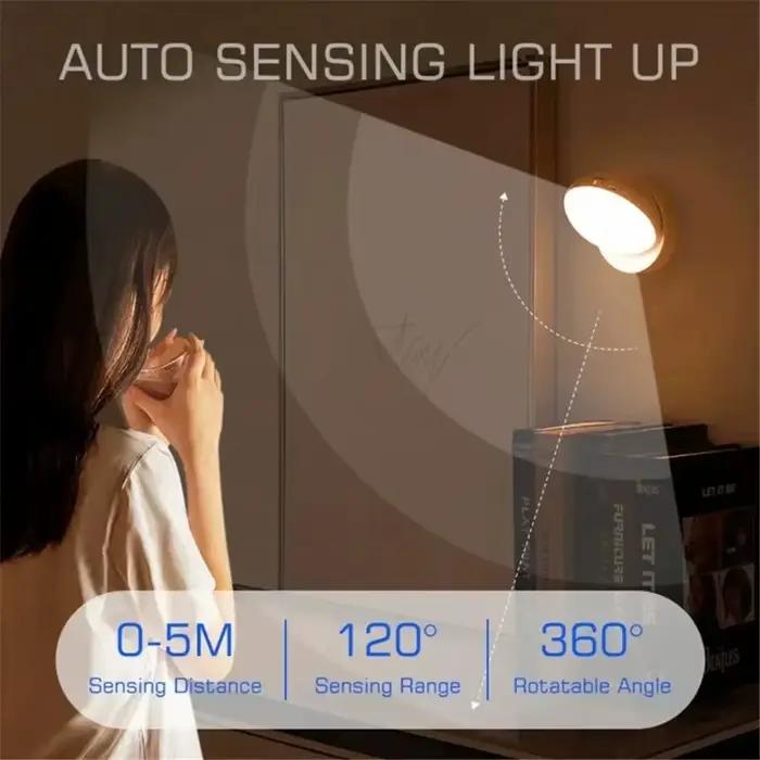 LED veilleuse USB charge intelligente Induction humaine pour armoire de chevet maison garde-robe éclairage capteur de