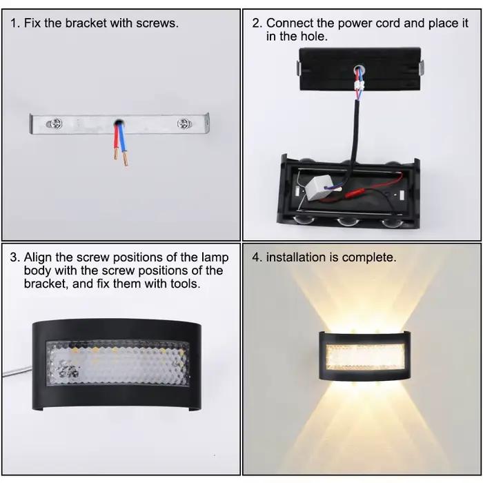 Appliques murales LED modernes pour une utilisation intérieure et extérieure avec des lumières haut et bas pour les salons, les couloirs, les chambres à coucher et la décoration intérieure