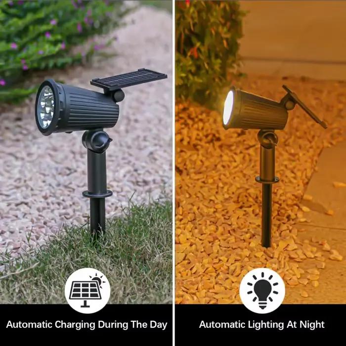 Projecteur LED solaire pour éclairage extérieur de paysage de jardin