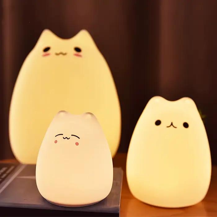 Mini lampe de nuit populaire pour bébé chat