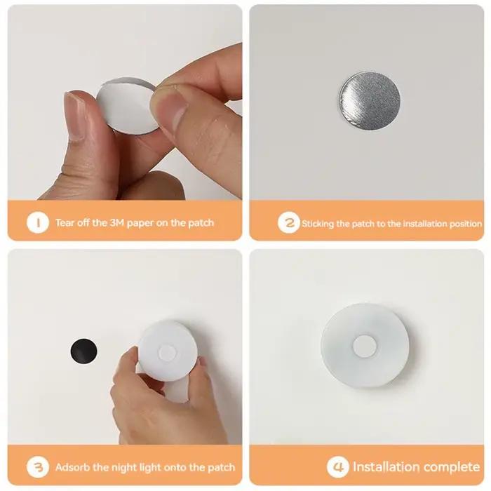 Lampe de chevet LED ronde pour chambre à coucher