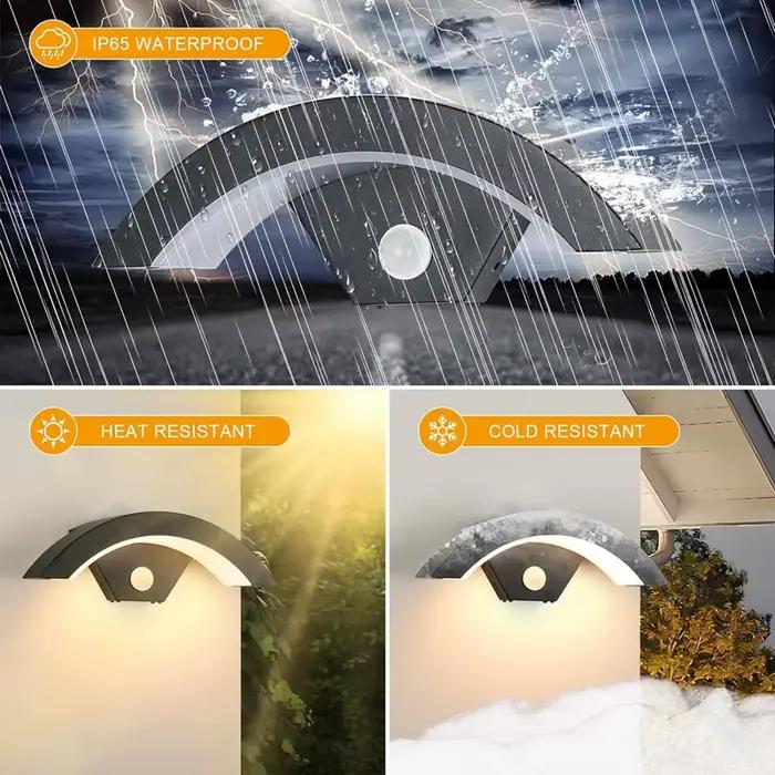 Applique murale LED avec Détecteur de Mouvement, Étanche IP65, Lampe pour Maison, Salon, Couloir, Jardin, Terrasse, Balcon Occasions Spéciales