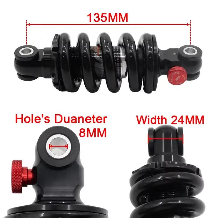 Amortisseur réglable KKE 135 mm pour trottinette électrique Kukirin G4, suspension hydraulique, trou de 8 mm, stock UE