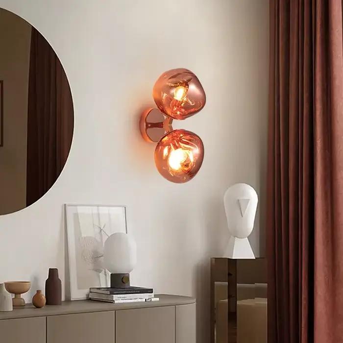 Lampes murales nordiques à double extrémité pour chambre à coucher, chevet, allée, étude, balcon, décoration intérieure moderne et luxueuse avec éclairage LED de qualité