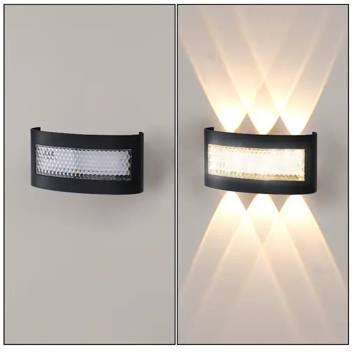Appliques murales LED modernes pour une utilisation intérieure et extérieure avec des lumières haut et bas pour les salons, les couloirs, les chambres à coucher et la décoration intérieure