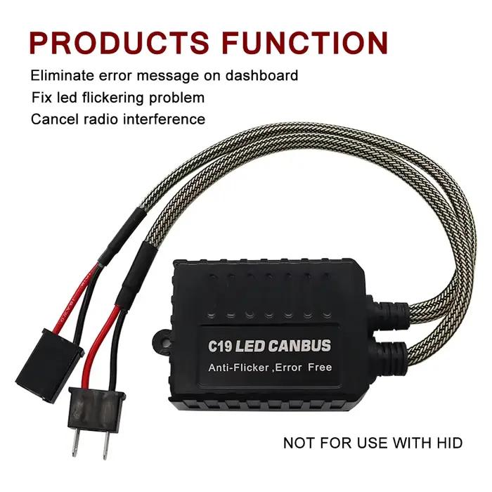 Décodeur LED Canbus H7 H8/H9/H11 H1 H3, résistance incessante, gratuit, anti-iode, pour voiture, lumières de sauna