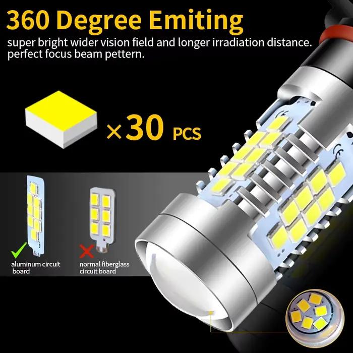 Ampoules LED P13W pour Peugeot 508 W SW 2011-2018, 2 pièces, feux de jour PSH23W, feux antibrouillard super lumineux, accessoires de voiture