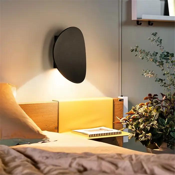 LED lampes murales d'intérieur moderne Simple en aluminium applique chambre et salon éclairage noir blanc or