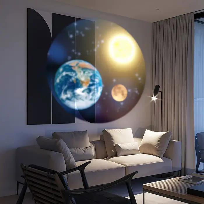 Lampe LED USB remplaçable pour projecteur de lune, Constellation de la terre, chambre à coucher, atmosphère romantique, applique murale, veilleuse planète